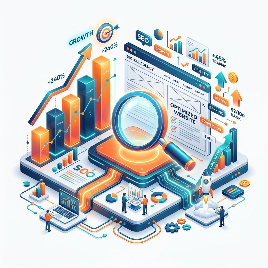 SEO Excellence Illustration SEO Excellence Illustration